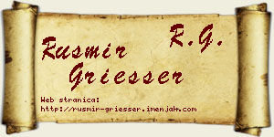 Rusmir Griesser vizit kartica